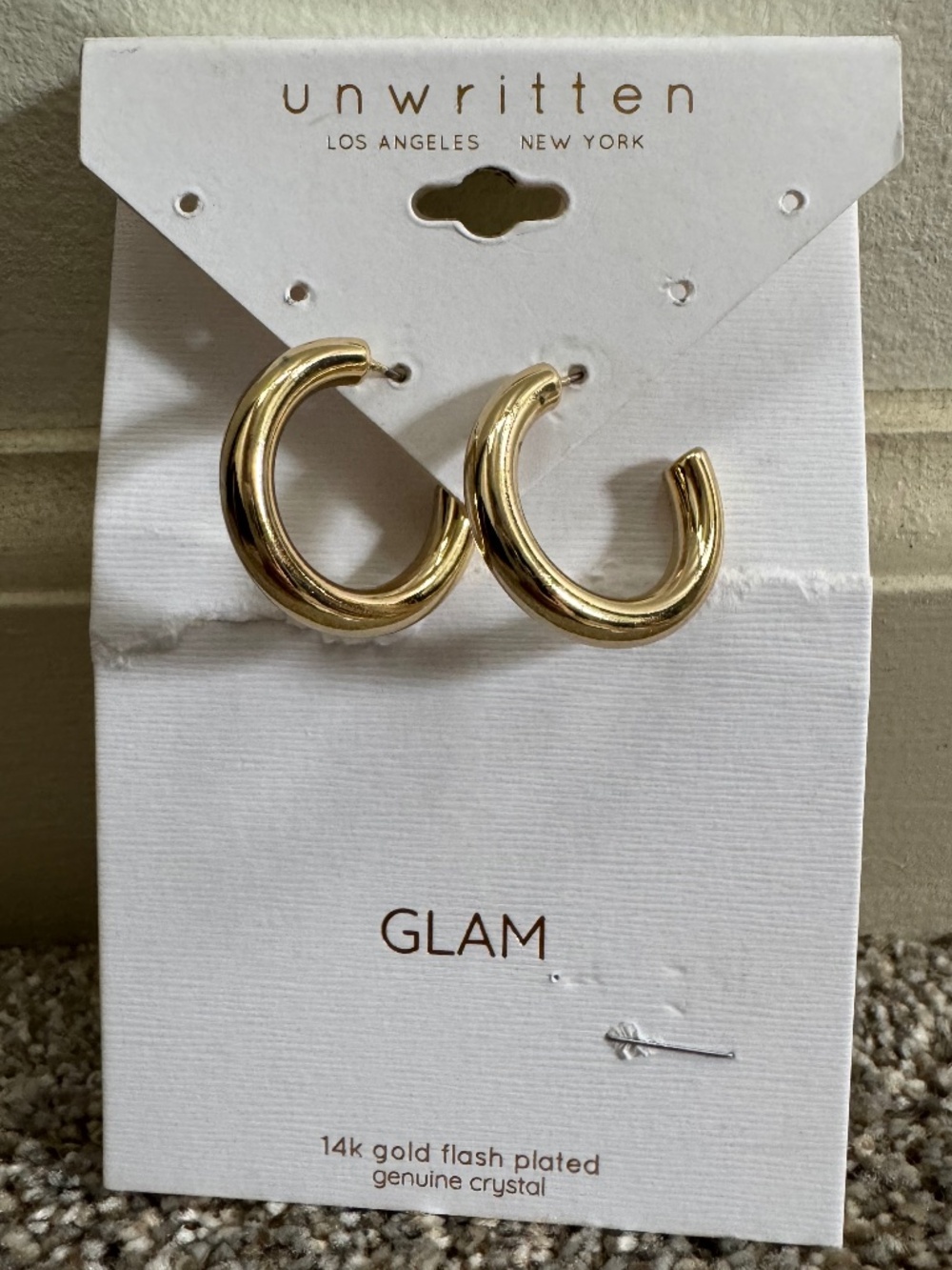 Unwritten Glam Gold Hoop Earrings